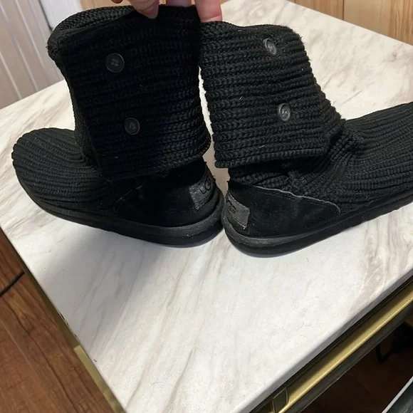 Ugg black tall Bailey button sweater boots - Picture 5 of 11